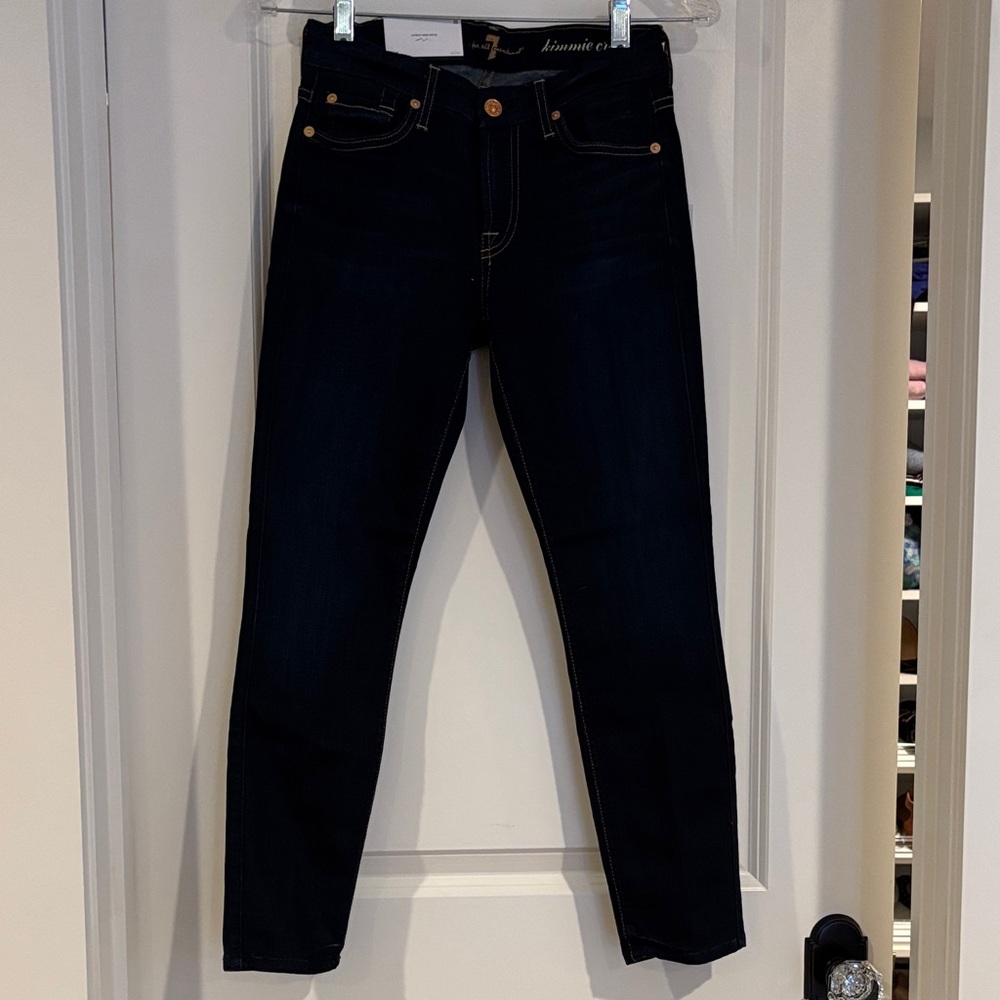 7 For All Mankind Women's Kimmie Crop Skinny Jeans